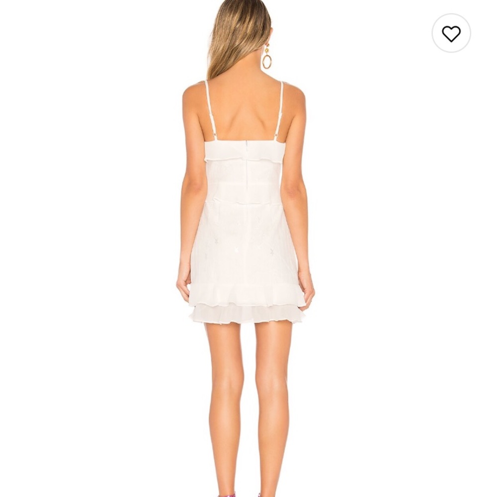 About Us - Brinley Ruffle Dress in White Star - Picture 3 of 3